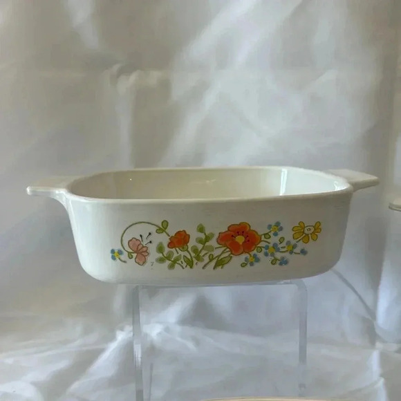 Vintage Corningware Wildflower Casserole Bakeware Dish Set of 3 - Picture 2 of 12